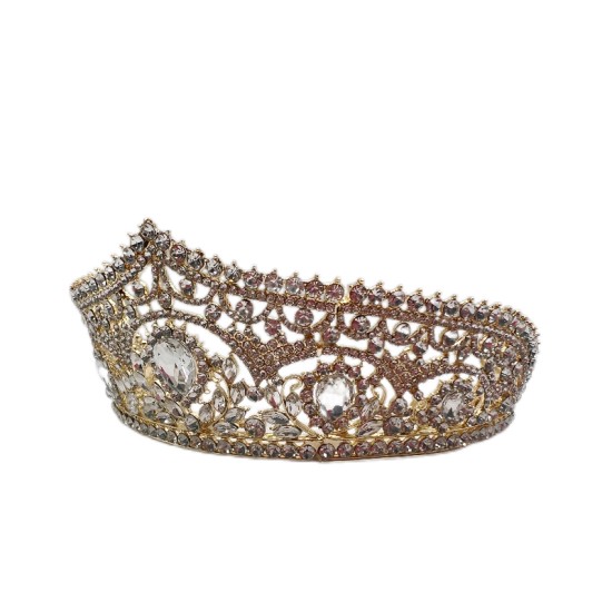 Royal Style Crown Headdress Headdress Light Luxury Rhinestone Crown Royal Style Crown Headdress Headdress Light Luxury Rhinestone Crown