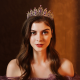 Purple Crown Retro Alloy Rhinestone Crown Headband High-End Jewelry Purple Crown Retro Alloy Rhinestone Crown Headband High-End Jewelry
