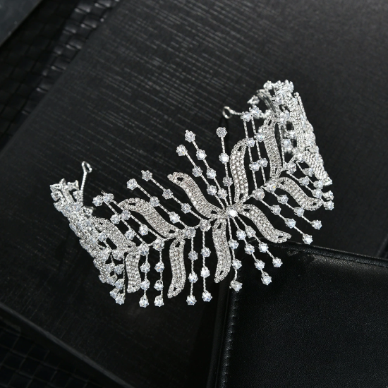 Alloy Headdress Simple And Fashionable All-Match Leaf Rhinestone Non-Slip Headband Alloy Headdress Simple And Fashionable All-Match Leaf Rhinestone Non-Slip Headband