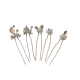 Ancient Style U-Shaped Pearl Alloy Hair Fork Golden Leaf Pearl Pin Hairpin Headdress Ancient Style U-Shaped Pearl Alloy Hair Fork Golden Leaf Pearl Pin Hairpin Headdress