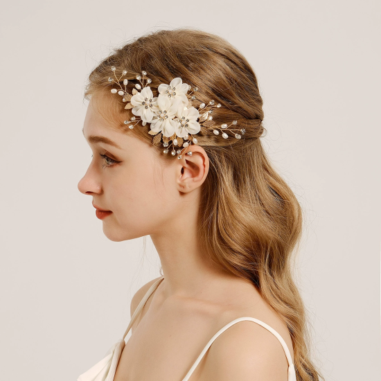 Sweet Mesh Hair Comb Headband Accessories Simulation Fabric Flower Headdress Sweet Mesh Hair Comb Headband Accessories Simulation Fabric Flower Headdress