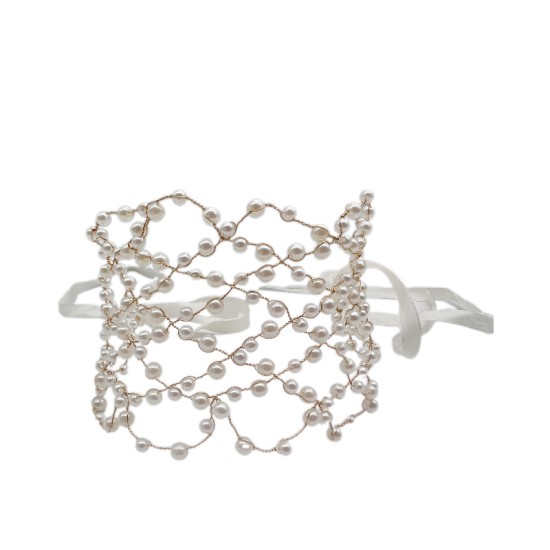 Bridal Headdress Hair Accessories Fairy Handmade Pearl Flower Headband Bridal Headdress Hair Accessories Fairy Handmade Pearl Flower Headband