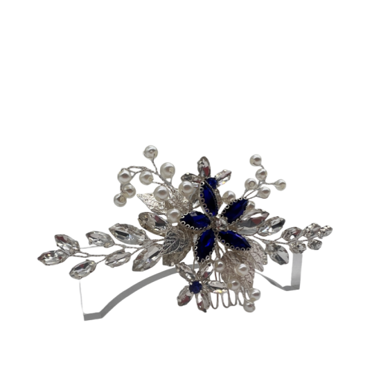 Sapphire Hair Comb Handmade Hair Ornaments Fashionable Hair Comb Sapphire Hair Comb Handmade Hair Ornaments Fashionable Hair Comb