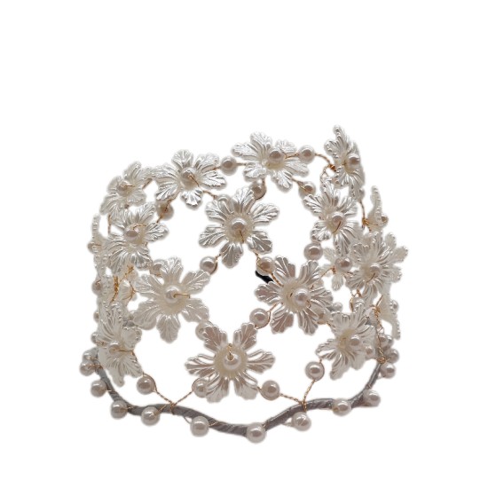 Pearl Pressed Hairband Sweet Flower Headdress Handmade Beaded Hairband Pearl Pressed Hairband Sweet Flower Headdress Handmade Beaded Hairband