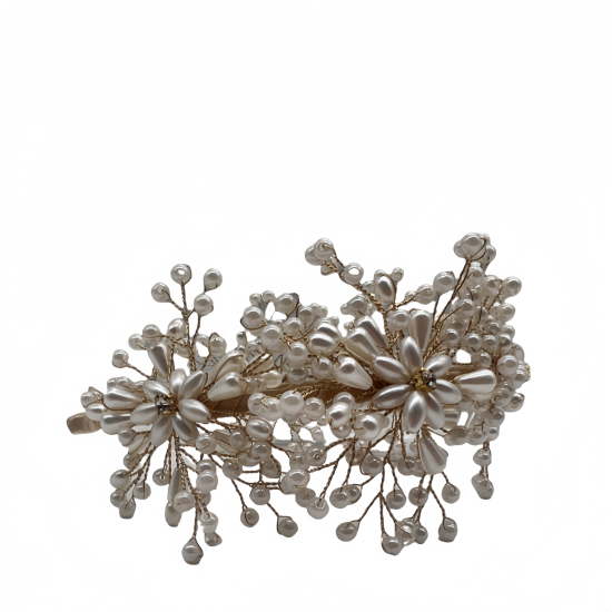 Pearl Pressed Hairband Sweet Flower Headdress Handmade Beaded Hairband Pearl Pressed Hairband Sweet Flower Headdress Handmade Beaded Hairband