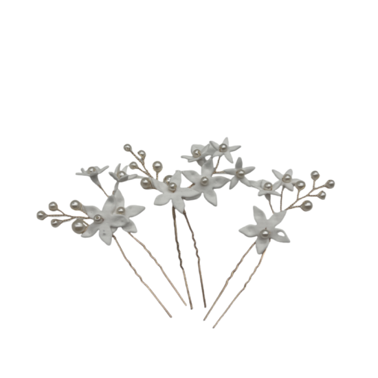 Handmade Beaded Clay Flower Hairpin Hairpin U-Shaped Pin Hair Accessories Handmade Beaded Clay Flower Hairpin Hairpin U-Shaped Pin Hair Accessories