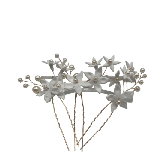 Handmade Beaded Clay Flower Hairpin Hairpin U-Shaped Pin Hair Accessories Handmade Beaded Clay Flower Hairpin Hairpin U-Shaped Pin Hair Accessories