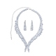 Super Flash Earring Necklace Set High-End Clavicle Chain Two-Piece Set Super Flash Earring Necklace Set High-End Clavicle Chain Two-Piece Set