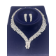 Super Flash Earring Necklace Set High-End Clavicle Chain Two-Piece Set Super Flash Earring Necklace Set High-End Clavicle Chain Two-Piece Set