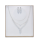 Luxury Rhinestone Necklace Earrings Leaf Set Water Drop Necklace Two-Piece Set Luxury Rhinestone Necklace Earrings Leaf Set Water Drop Necklace Two-Piece Set